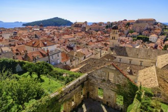 Overview of the old town of Dubrovnik, Croatia, Europe