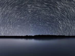 Star Trails over Night sky. Night sky startrails