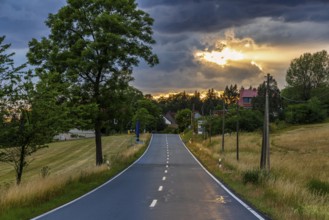 Stiege in the Harz sunset