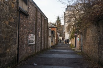 Glasgow, UK, December 6, 2023: View of Ruthven Lane in the West End of Glasgow. It is a trendy area