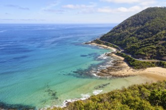 Majestic view of the Bass Strait and the Great Ocean Road from Teddy's Lookout, Lorne, Victoria,