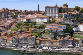 River Douro and the riverbank of Ribeira District in Porto, Portugal, Europe