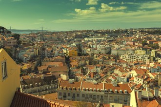Historic old district Alfama in Lisbon, Portugal, Europe
