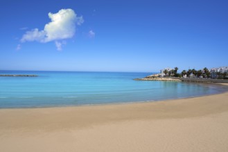 Playa de las fuentes beach in Alcossebre also Alcoceber of Castellon spain