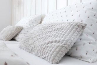Comfortable soft pillows on the bed, guest accommodation ready