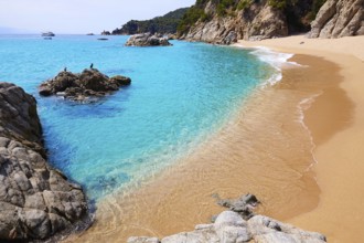 Cala Sa Boadella platja beach in Lloret de Mar of Costa Brava at Catalonia Spain