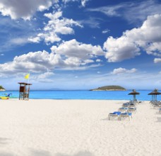 Mallorca Magaluf Magalluf beach in Calvia Mallorca at Balearic islands of Spain