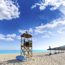 Majorca Cala Mesquida beach in Mallorca Balearic Islands of Spain