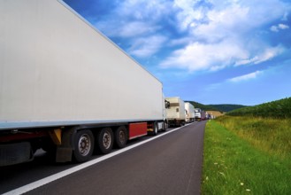 Germany traffic jam in a road accident vehicles in a row