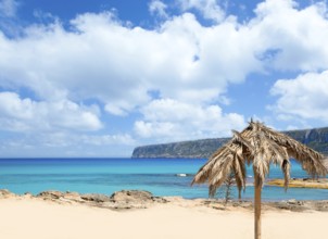 Belearic Formentera Escalo beach white sand and turquoise water