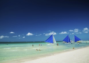 Station 2 main beach area of tropical paradise boracay island philippines