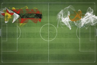 Zimbabwe vs Cyprus Soccer Match, national colors, national flags, soccer field, football game,