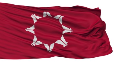 Pine Ridge Indian Flag, Isolated On White Background