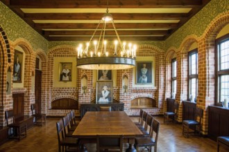 Remter or dining room in the historic monastery of Walsrode, Lower Saxony, Germany, Europe