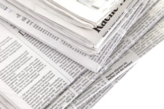 Old newspapers and magazines in a pile Austria