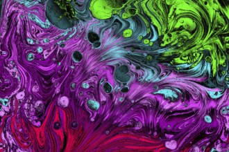 Ebru marble effect surface pattern design for print