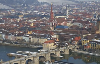 Cityscape of Würzburg with old bridge, Bavaria, Germany Würzburg, Germany, Europe