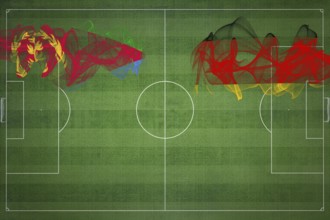 Eritrea vs Germany Soccer Match, national colors, national flags, soccer field, football game,