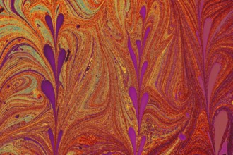 Abstract marbling floral pattern for fabric, tile design. background texture