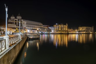 Caudan Waterfront in the evening, Port Louis, Indian Ocean, Island, Mauritius, Africa