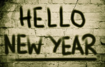 Hello New Year Concept