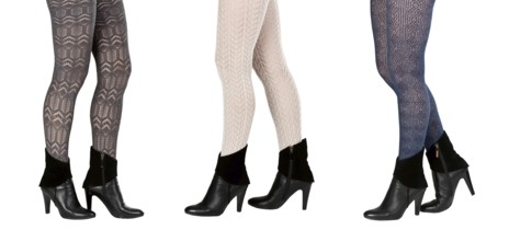 A collage made up of three pairs of female legs in pantyhose and boots isolated on a white