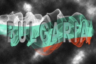 Bulgaria Flag with Starry Background Smoke Effect