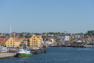 Maritime Svendborg, cityscape, harbour, jetty, historic warehouse, Great Belt, Baltic Sea, Fyn, Fyn