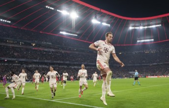Goal celebration Harry Kane FC Bayern Munich FCB (09) UEFA Champions League Allianz Arena, Munich,