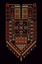 Embroidery vector Tatreez template, Palestinian fashion neck ornament