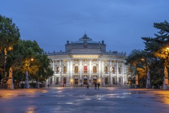 The Burgtheater at dusk, Vienna, Austria