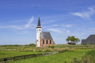 15th century Reformed Church in the village Den Hoorn on the island Texel in the Wadden Sea, West