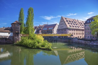 Pegnitz and Henkersteg in Nuremberg, Germany
