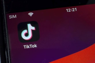 App Symbol of chat programme free instant messaging service video platform from China TikTok for