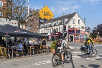 The Nørrebro district in Copenhagen, lively, multicultural and student neighbourhood, main street