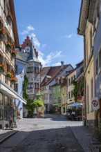 Historic half-timbered houses in the Steigstraße with the market square, Gasthof Bären and the