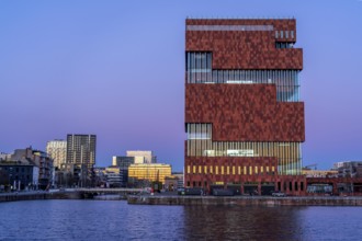 The MAS, Museum aan de Stroom, Museum am Strom, Bonapartdok, harbour basin, old harbour district,