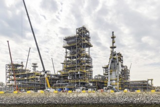 A bio-refinery is being built here. Construction site of the Finnish oil company Neste. Maasvlakte