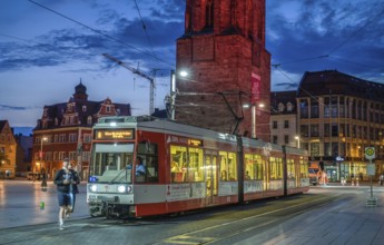 St. Mary's Market Church, Red Tower, Market Square, Halle an der Saale, Saxony-Anhalt, Germany