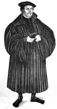 Martin Luther (1483, 1546) Portrait after Lucas Cranach, reformer, Augustinian monk, Bible