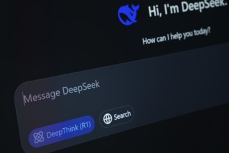 Deepseek on the laptop screen