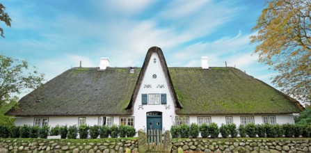 Frisian house on the North Sea island of Sylt, Schleswig-Holstein, Germany