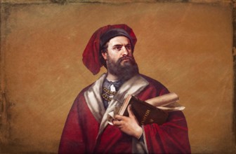 Marco Polo, c.?1254 –1324, an Italian merchant, explorer and writer, digital edited