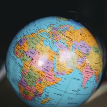 Close up world globe