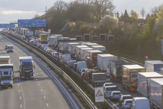 A lorry carrying hazardous goods caught fire on the A4 motorway at the Dresdner Tor service station