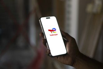 TotalEnergies Logo on Smartphone
