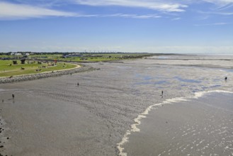 Wadden Sea seen from the lighthouse Obereversand, Dorum-Neufeld, Wurster North Sea coast, Lower