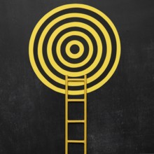 Top view dartboard with ladder. Resolution and high quality beautiful photo