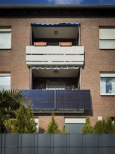 Balcony power station on a house in Düsseldorf, Germany