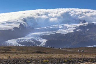 Vatnajokull Glacier National Park, Iceland. Horizontal shot